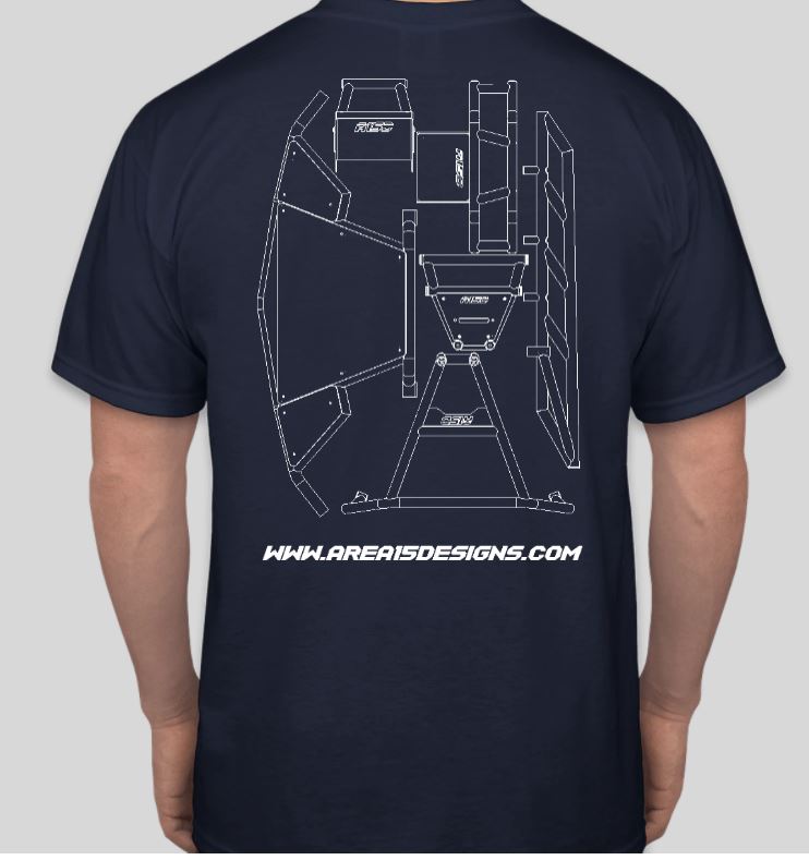 AREA 15 DESIGNS BLUE PRINT T-SHIRT