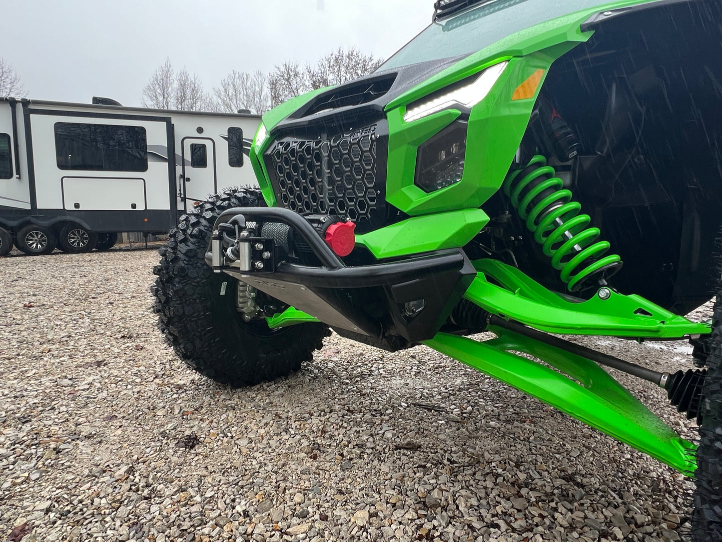 Black area 15 designs H2 Bandit Front bumper mounted up with winch