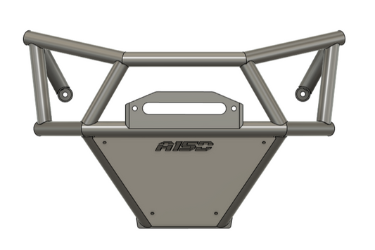 Front view of the KRX Titan Front Bumper by Area 15 Designs for the Kawasaki KRX, showing aggressive styling and full-width protection.
