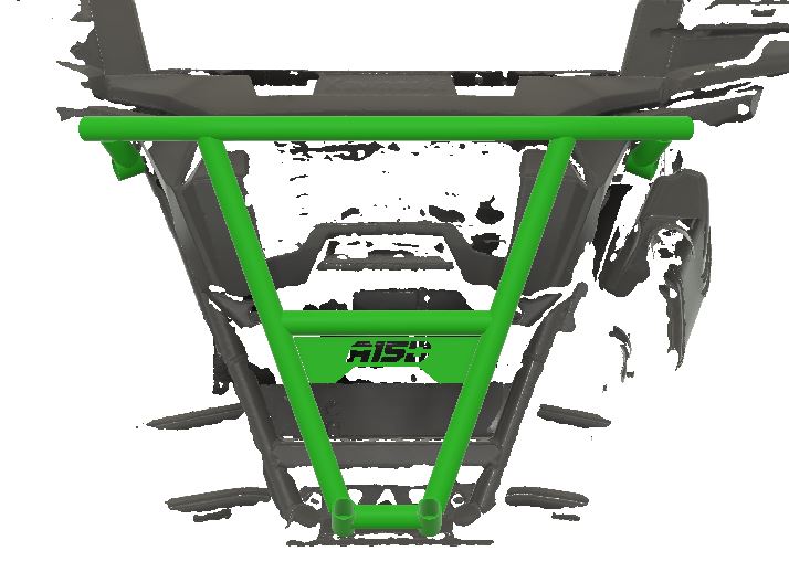 Area 15 Designs Kawasaki KRX Rear Bumper KRX Green on scan