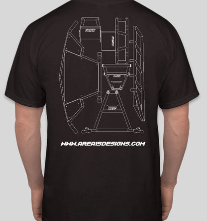 AREA 15 DESIGNS BLUE PRINT T-SHIRT